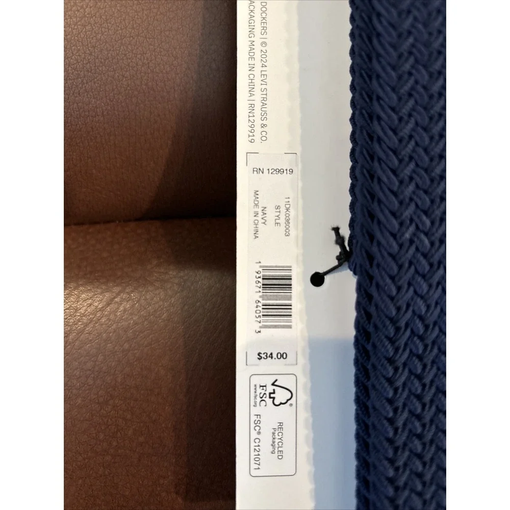 Dockers Fabric Weave Belt Stretch Large/XL Pant 42